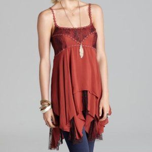 Free People Pieced Lace Slip Dress